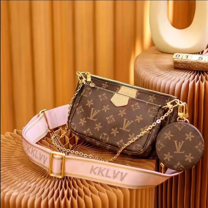 Chain luxury Designer Bag Wallet Cross Body Shoulder Purse Fashion Lady Shopping Handbag Women Letter Popular Totes Trio 3pcs tote bag louiseitys viutonitys