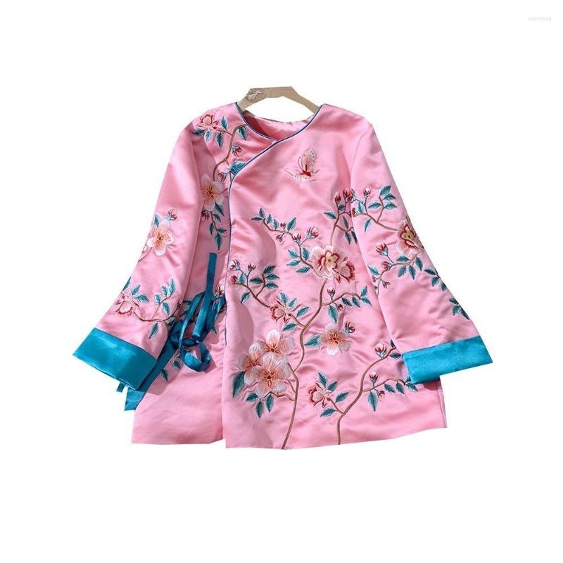 Ethnic Clothing Chinese Traditional Style Flower And Bird Embroidery Modified Version Top 2023 Splice Retro Tang Suit Hanfu
Ethnic Clothing Chinese Traditional Style Flower And Bird Embroidery Modified Version Top 2023 Splice Retro Tang Suit Hanfu