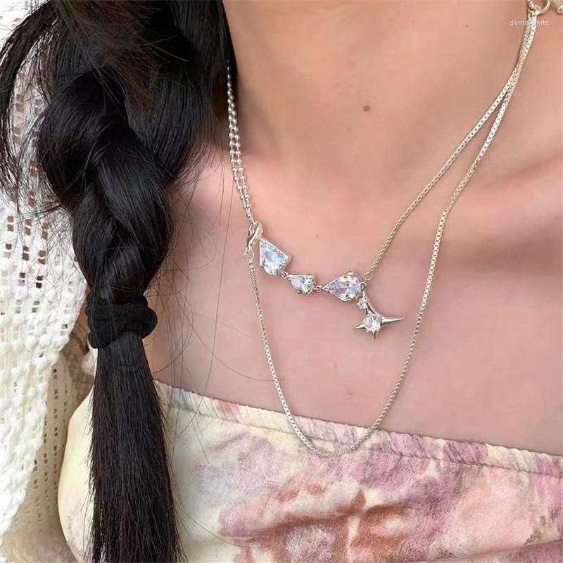 Pendant Necklaces Trendy Geometric Water Drop Crystal Necklace For Women Shiny Star Chain Multilayer Charm Chunky Jewelry Gifts DZ926
Pendant Necklaces Trendy Geometric Water Drop Crystal Necklace For Women Shiny Star Chain Multilayer Charm Chunky Jewelry Gifts DZ926