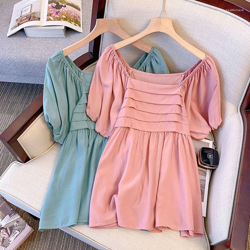 Women's Blouses -4XL Large Size Off Shoulder Women Summer Tierred Lantern Sleeve Oversize Shirts Korean Loose Sweet Solid Tops Female, Pink
Women's Blouses -4XL Large Size Off Shoulder Women Summer Tierred Lantern Sleeve Oversize Shirts Korean Loose Sweet Solid Tops Female, Pink