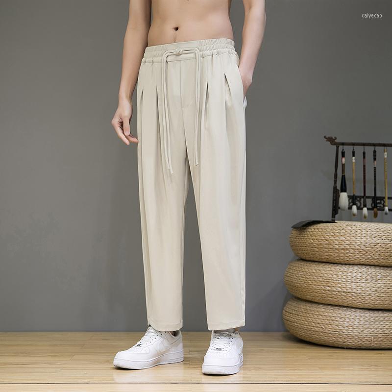 Men's Pants 2023 Ice Silk Men Joggers Sweatpants Male Streetwear Sportswear Jogging Gym Trousers Oversized Baggy Wide Leg Straight, Khaki
Men's Pants 2023 Ice Silk Men Joggers Sweatpants Male Streetwear Sportswear Jogging Gym Trousers Oversized Baggy Wide Leg Straight, Khaki