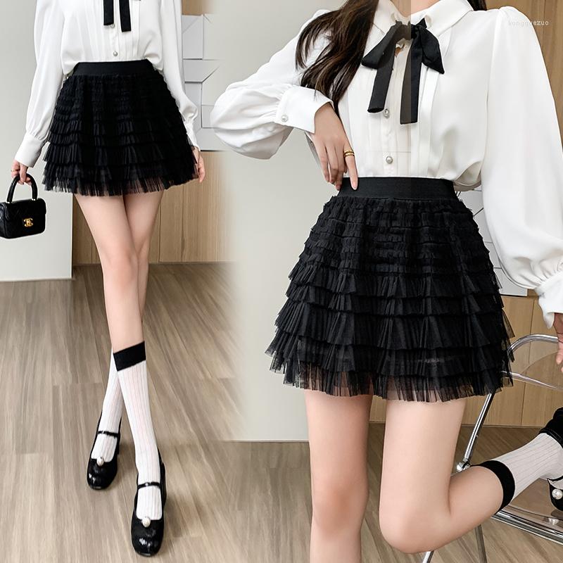 Skirts Casual Woman Mesh Fold Cake Skirt Womens Korean Fashion Office Lady Wear Female OL Girls Cute Sexy Black Mini Pleated Skirs
Skirts Casual Woman Mesh Fold Cake Skirt Womens Korean Fashion Office Lady Wear Female OL Girls Cute Sexy Black Mini Pleated Skirs