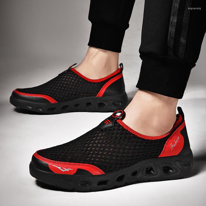 Sandals Mesh Men Aqua Shoes Outdoor Breathable Quick Dry Water Sneakers Light Anti-skid Sport Footwear Large Size 38-48, Black red
Sandals Mesh Men Aqua Shoes Outdoor Breathable Quick Dry Water Sneakers Light Anti-skid Sport Footwear Large Size 38-48, Black red