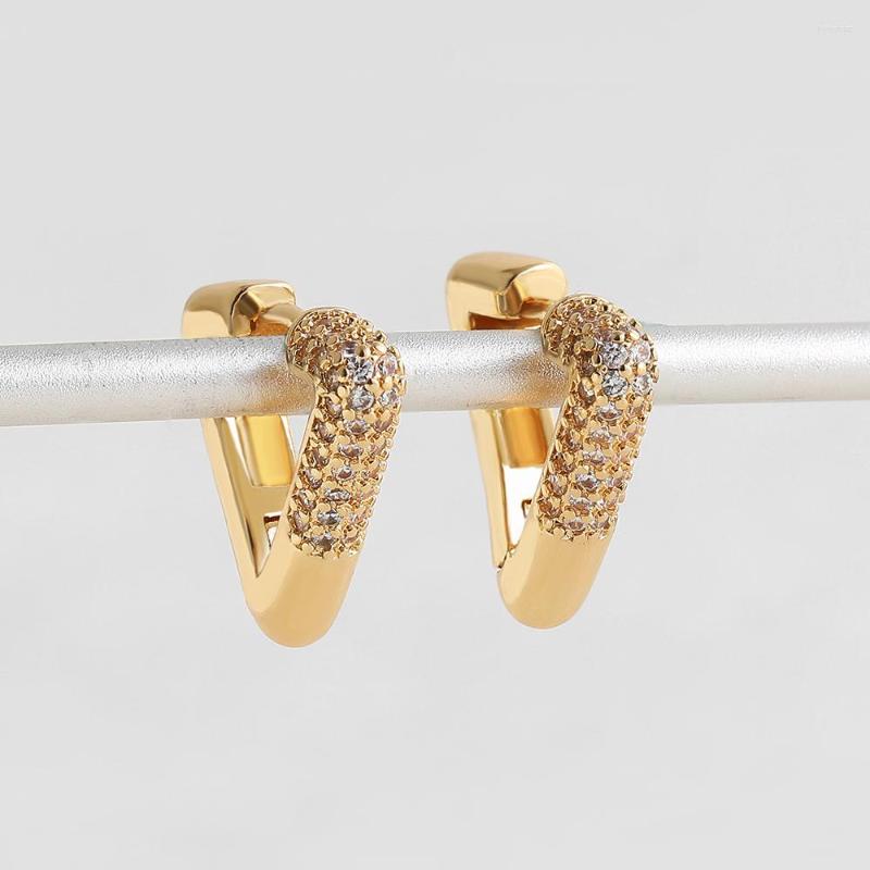 Hoop Earrings Classics Inlaid Zircon Geometric Triangle Huggie Women Gold Color Pierced Ear Buckle CZ Hoops Earring Wedding Jewelry
Hoop Earrings Classics Inlaid Zircon Geometric Triangle Huggie Women Gold Color Pierced Ear Buckle CZ Hoops Earring Wedding Jewelry