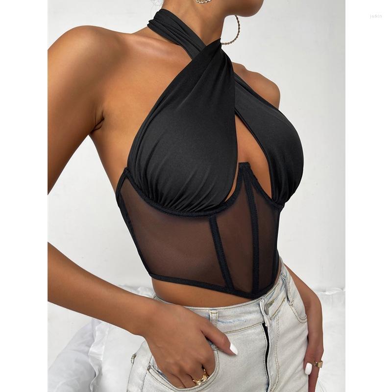 Women' Tanks Up Wrap Tube Tops Backless Slim Fit Cut Out Front Sexy Cross Halter Corset Bustier Mesh Bone Tank Women Tie, Black
Women' Tanks Up Wrap Tube Tops Backless Slim Fit Cut Out Front Sexy Cross Halter Corset Bustier Mesh Bone Tank Women Tie, Black