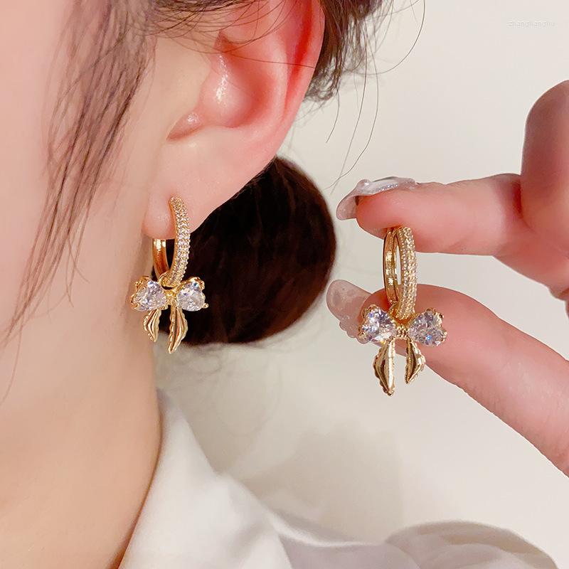Hoop Earrings Luxury 14K Gold Plated Bowknot For Women Korean Zircon Copper 2 Ways To Wear Hanging Earring Original Jewelry 2023
Hoop Earrings Luxury 14K Gold Plated Bowknot For Women Korean Zircon Copper 2 Ways To Wear Hanging Earring Original Jewelry 2023