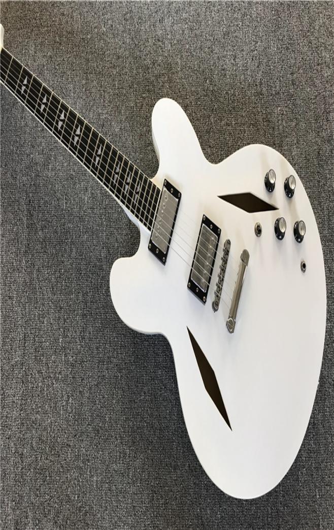 Factory Custom Semihollow White Electric Guitar with Fixed BridgeRosewood Fretboard with White BindingCan be customized6522332
Factory Custom Semihollow White Electric Guitar with Fixed BridgeRosewood Fretboard with White BindingCan be customized6522332