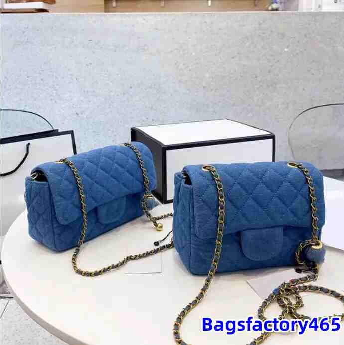 Women Classic Mini Flap Quilted Fashion Denim Bags Gold Matelasse Chain Crush Blue Ball Adjustable Shoulder Strap Purse Sacoche Luxury Designer Handbags 20CM/18CM, Blue 18cm
Women Classic Mini Flap Quilted Fashion Denim Bags Gold Matelasse Chain Crush Blue Ball Adjustable Shoulder Strap Purse Sacoche Luxury Designer Handbags 20CM/18CM, Blue 18cm