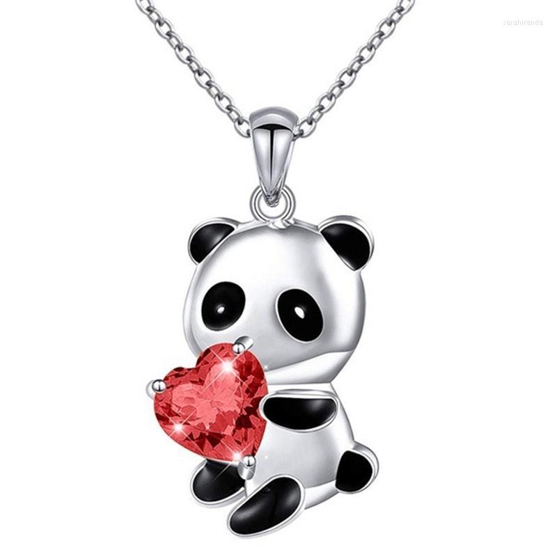 Pendant Necklaces Real 925 Sterling Silver Jewelry Lovely Panda Necklace Colorful Heart Cubic Zirconia For Women
Pendant Necklaces Real 925 Sterling Silver Jewelry Lovely Panda Necklace Colorful Heart Cubic Zirconia For Women