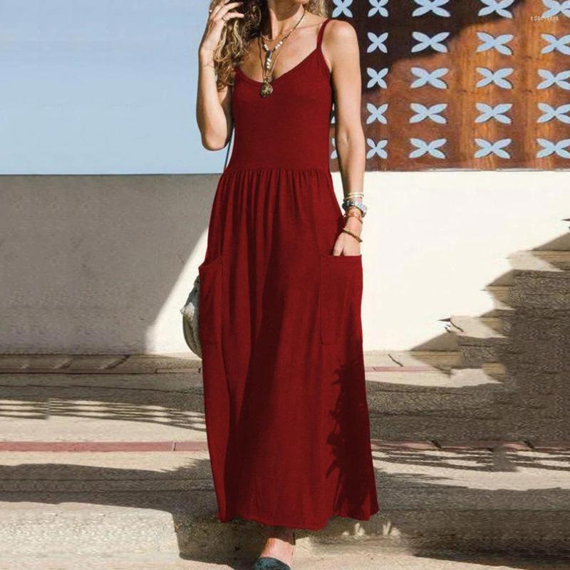 Casual Dresses Robe Longue Femme Dress For Women Strap Solid Large Swing Big Pocket Pleated Women's, Burgundy
Casual Dresses Robe Longue Femme Dress For Women Strap Solid Large Swing Big Pocket Pleated Women's, Burgundy