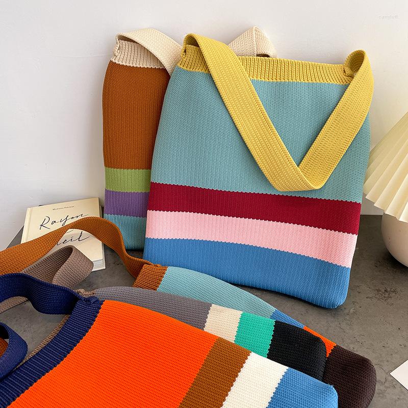 Duffel Bags Knitted Love Hand Bag Personality Versatile Woven Wrist Trendy Korean Women Mini Knot Tote Student Reusable Shopping
Duffel Bags Knitted Love Hand Bag Personality Versatile Woven Wrist Trendy Korean Women Mini Knot Tote Student Reusable Shopping