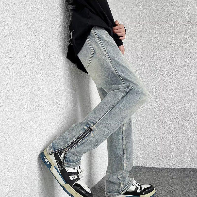 Men' Jeans 2023 Men Spring Autumn High Street Loose Zippers Straight Denim Pants Male Streetwear Solid Color Trousers F171, Qianlan
Men' Jeans 2023 Men Spring Autumn High Street Loose Zippers Straight Denim Pants Male Streetwear Solid Color Trousers F171, Qianlan