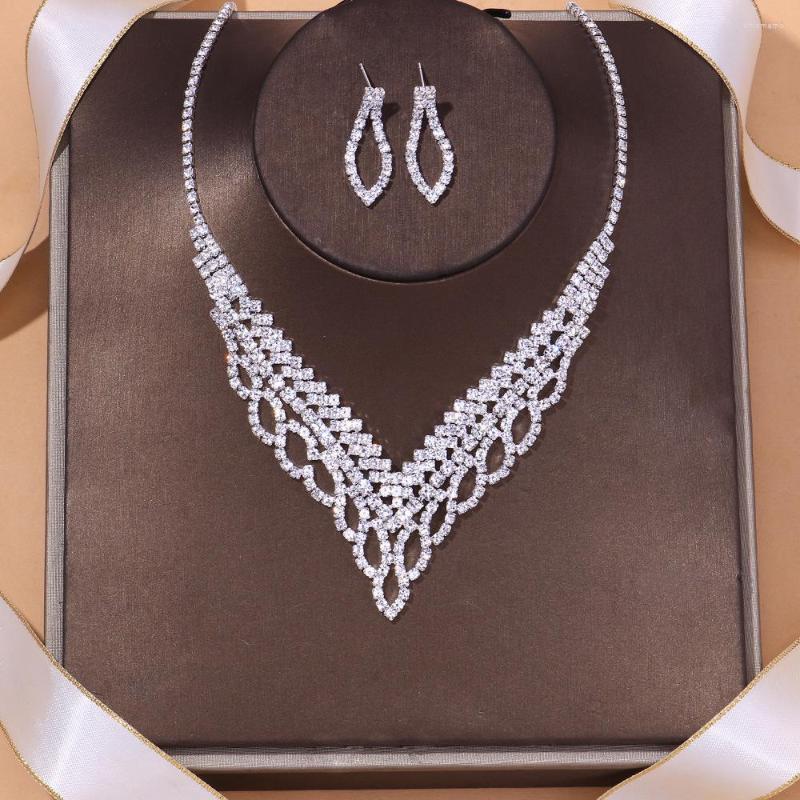 Necklace Earrings Set Stonefans Hollow Rhinestone And For Women Luxury Crystal Wedding Accessories Bridal Jewelry Wholesale, Picture shown
Necklace Earrings Set Stonefans Hollow Rhinestone And For Women Luxury Crystal Wedding Accessories Bridal Jewelry Wholesale, Picture shown