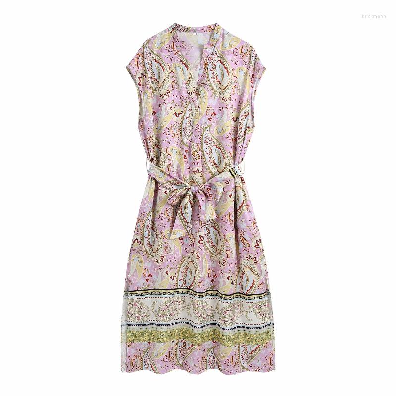Casual Dresses Summer Women Vintage Floral Printed Shirt Dress Chic Sleeveless Midi With Sashes Female Side Split, Pink
Casual Dresses Summer Women Vintage Floral Printed Shirt Dress Chic Sleeveless Midi With Sashes Female Side Split, Pink