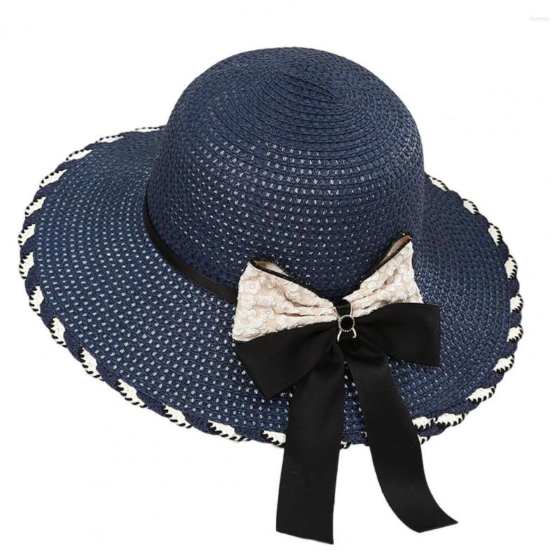 Wide Brim Hats Women Straw Hat Contrast Color Bow-knot Decor Hollow Out Round Flower Embroidery Lady Sun Headwear, Milky white
Wide Brim Hats Women Straw Hat Contrast Color Bow-knot Decor Hollow Out Round Flower Embroidery Lady Sun Headwear, Milky white