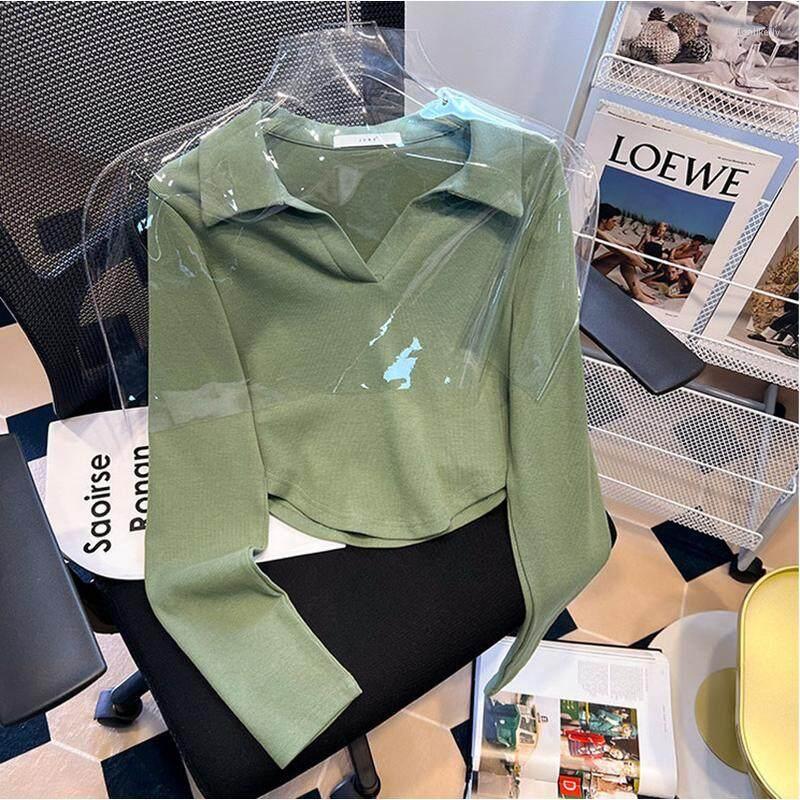 Women's T Shirts Vintage V-neck Long Sleeve T-shirt Women's Fashion Simple Polo Collar Slim Solid Color Comfortable Large Size Top, Black
Women's T Shirts Vintage V-neck Long Sleeve T-shirt Women's Fashion Simple Polo Collar Slim Solid Color Comfortable Large Size Top, Black