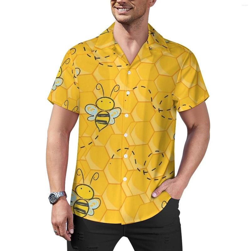 Men' Casual Shirts Hives Print Honey Bee Beach Shirt Summer Vintage Blouses Mens Large Size, Style-14
Men' Casual Shirts Hives Print Honey Bee Beach Shirt Summer Vintage Blouses Mens Large Size, Style-14