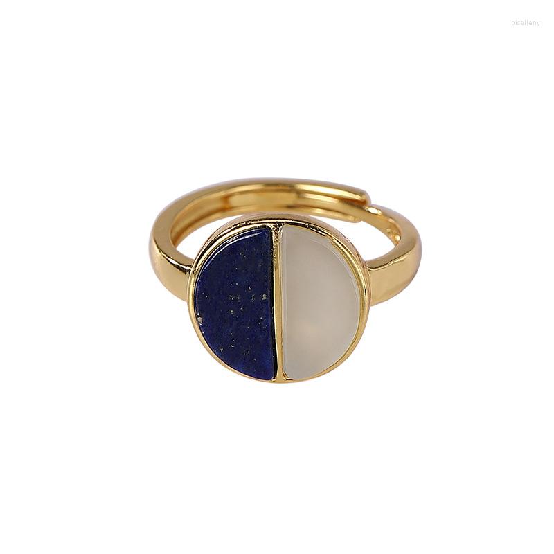 Cluster Rings 925 Sterling Silver Gold-plated Natural Hetian Jade Lapis Lazuli Ring Personalized Simple Women's Open
Cluster Rings 925 Sterling Silver Gold-plated Natural Hetian Jade Lapis Lazuli Ring Personalized Simple Women's Open