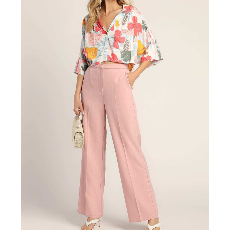 Spot European and American women's clothing 2023 spring temperament casual suit commute long trousers shirt high waist wide leg pants suit, Multi
Spot European and American women's clothing 2023 spring temperament casual suit commute long trousers shirt high waist wide leg pants suit, Multi
