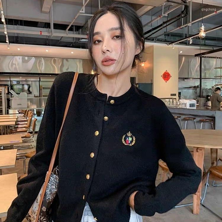 Women' Knits Embroidery Black Graceful Sweater Cardigan Outerwear Women Autumn And Winter Early Spring High Sense Knit Chic Short Top
Women' Knits Embroidery Black Graceful Sweater Cardigan Outerwear Women Autumn And Winter Early Spring High Sense Knit Chic Short Top