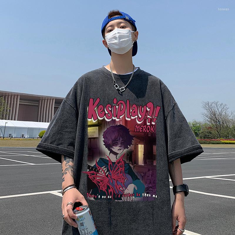 Men' T Shirts 240g Water Wash T-shirt American Pattern Printed Baggy Oversized Short Sleeve Cotton Round Neck Tshirt Tops Male Summer, Black
Men' T Shirts 240g Water Wash T-shirt American Pattern Printed Baggy Oversized Short Sleeve Cotton Round Neck Tshirt Tops Male Summer, Black
