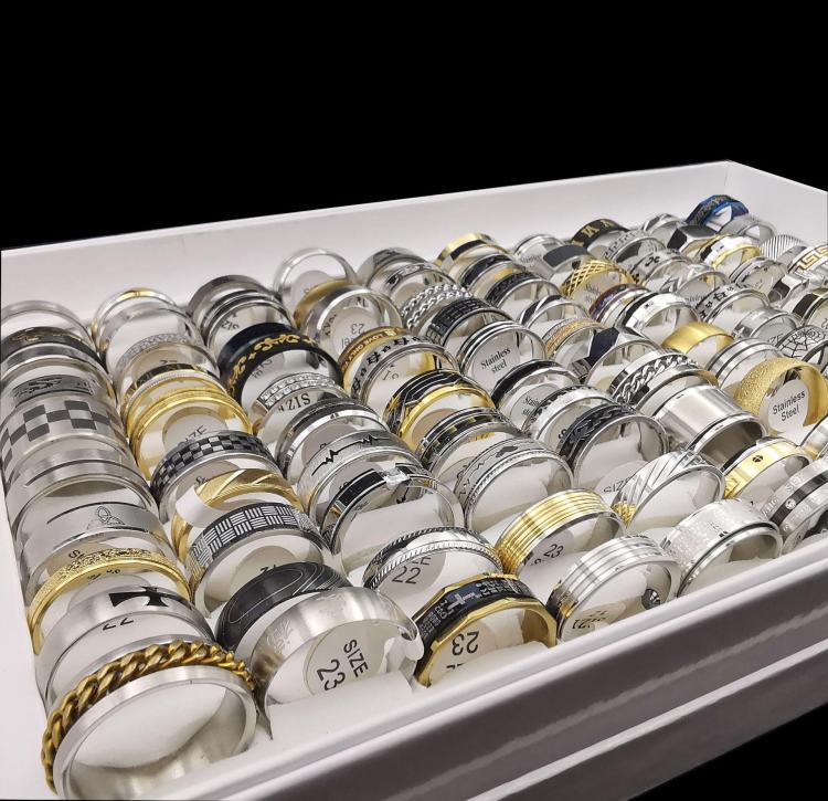 Fashion Titanium Steel Jewelry Ring 50 pcslot Geometric Design Mixed Styles Men039s Women Punk Large Size Finger Ring Gift Who8755157
Fashion Titanium Steel Jewelry Ring 50 pcslot Geometric Design Mixed Styles Men039s Women Punk Large Size Finger Ring Gift Who8755157