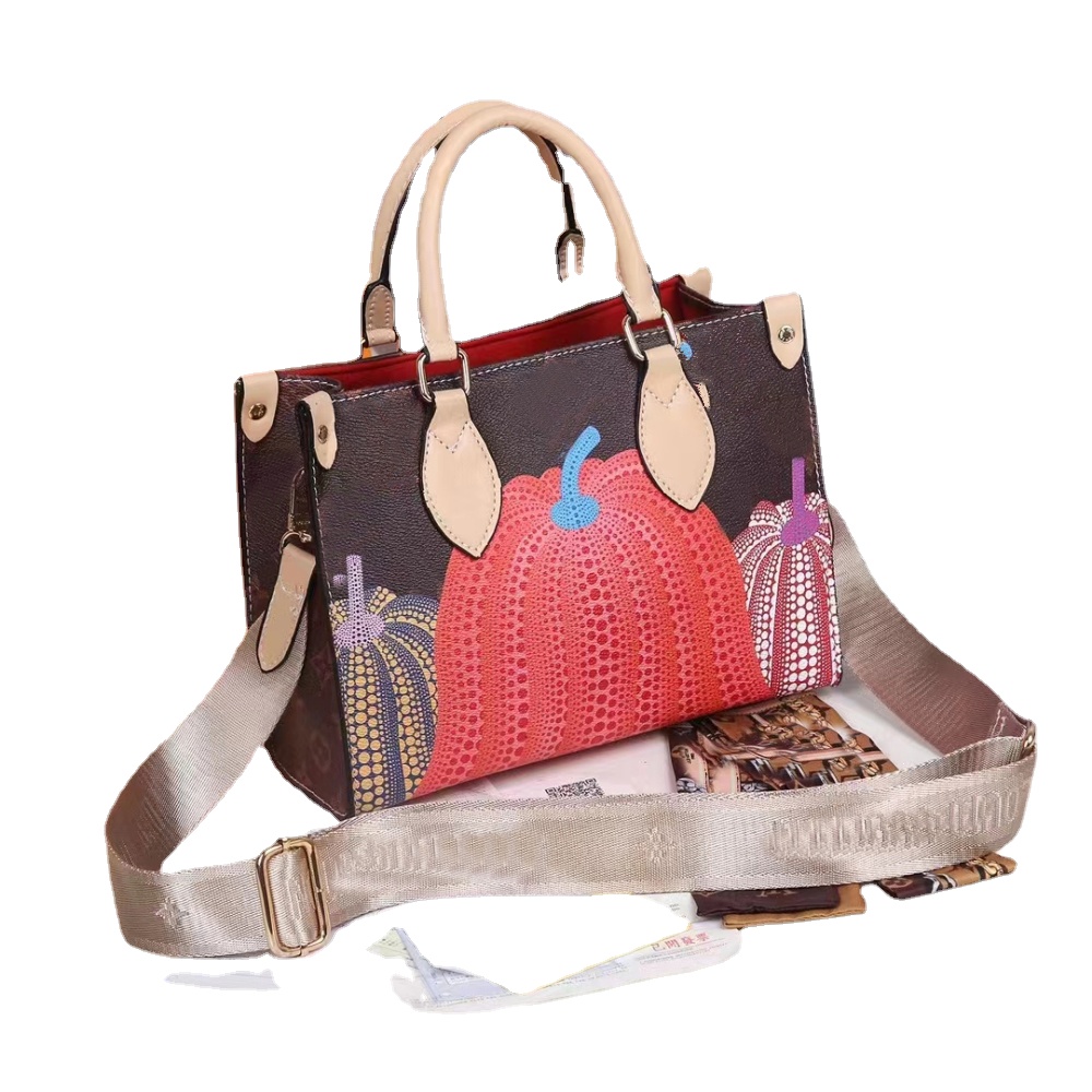 Pumpkin print YK X Mini OnTheGo PM Tote Bag M46467 Yayoi Kusama Leather Handbag With 2023 Dots ON THE GO, Black embossing
Pumpkin print YK X Mini OnTheGo PM Tote Bag M46467 Yayoi Kusama Leather Handbag With 2023 Dots ON THE GO, Black embossing