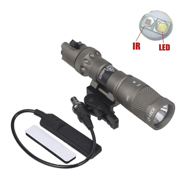 Tactical M323V IR Flashlight White LED Light 500 Lumen& IR Infrared Output with Remote Switch and QD Mount Hunting Scout Light-DE, Customize
Tactical M323V IR Flashlight White LED Light 500 Lumen& IR Infrared Output with Remote Switch and QD Mount Hunting Scout Light-DE, Customize