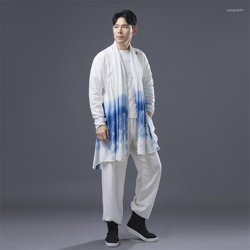 Ethnic Clothing Chinese Retro Medium Length Windbreaker Cardigan Men Spring Cotton Linen Tang Suit Ancient Style Hanfu Cape Cloak Coat
Ethnic Clothing Chinese Retro Medium Length Windbreaker Cardigan Men Spring Cotton Linen Tang Suit Ancient Style Hanfu Cape Cloak Coat