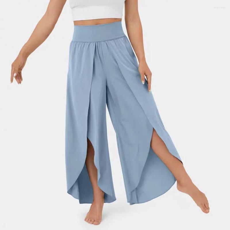 Active Pants Leisure Comfy Women Skin-touching Versatile Stylish Flowy Split Wide Leg, Black 
Active Pants Leisure Comfy Women Skin-touching Versatile Stylish Flowy Split Wide Leg, Black