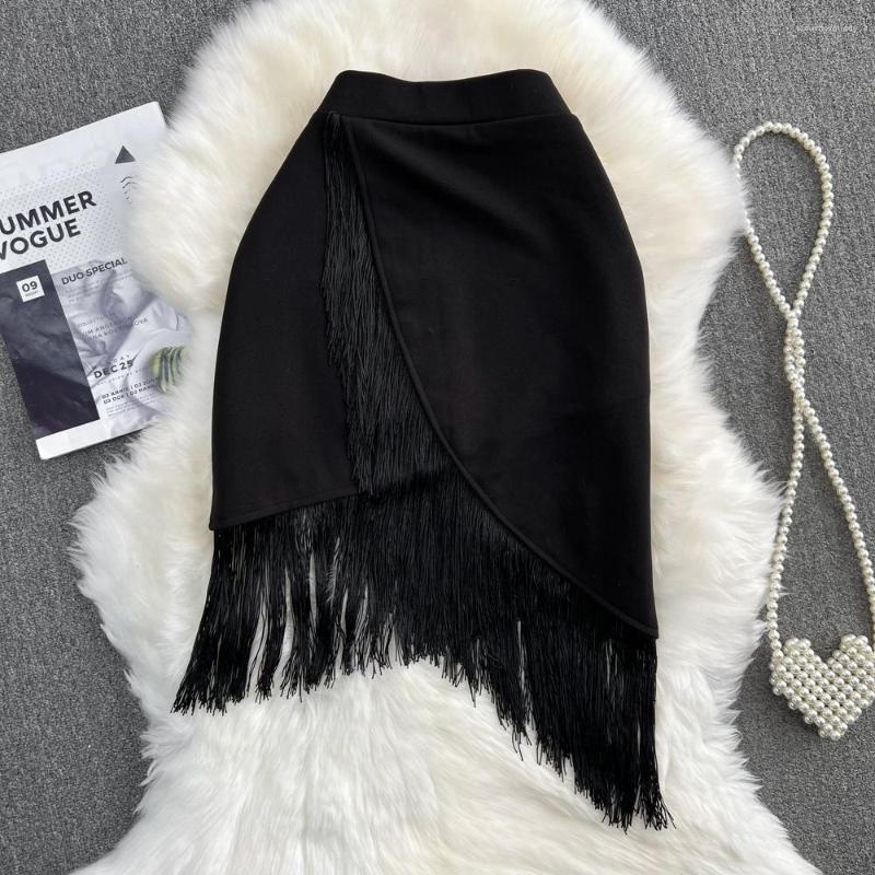 Skirts Women Solid Tassels Asymmetric High Waist Sexy Skirt Party Fashion Vintage Wrap Trumpet Summer Clothing, Black
Skirts Women Solid Tassels Asymmetric High Waist Sexy Skirt Party Fashion Vintage Wrap Trumpet Summer Clothing, Black