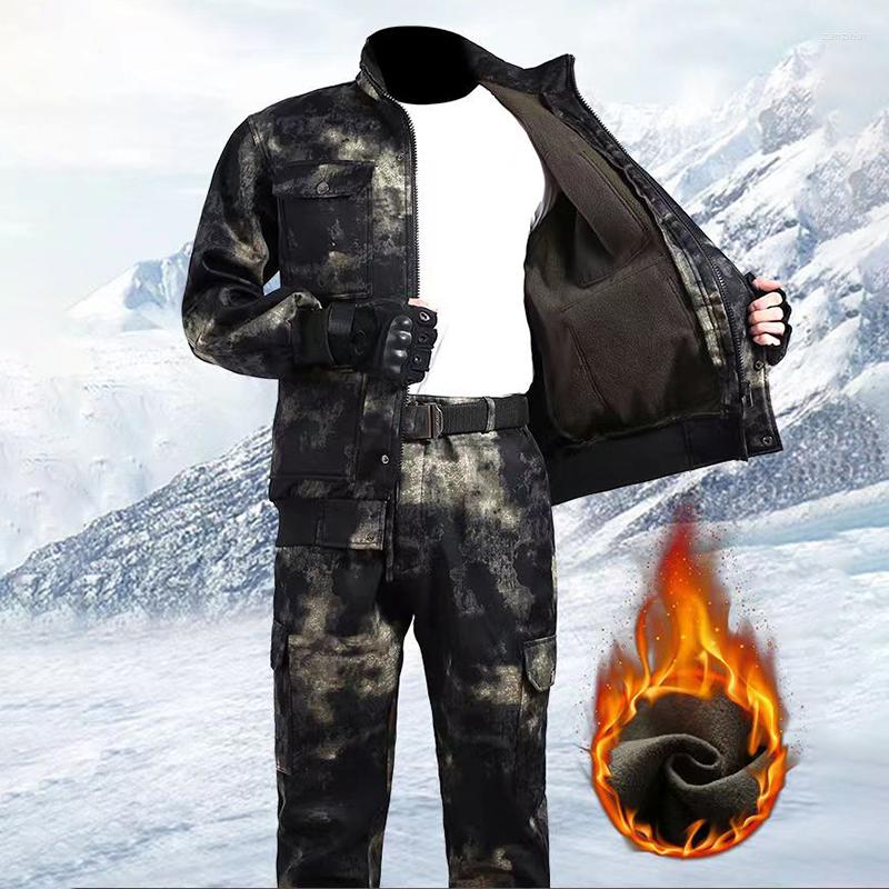 Men's Tracksuits Autumn Cold Proof Warm Jacket Camouflage Suit Plush Outdoor Work Clothes Coat Pants Two Piece Short Velvet Loose Men's, Light velvet ruins
Men's Tracksuits Autumn Cold Proof Warm Jacket Camouflage Suit Plush Outdoor Work Clothes Coat Pants Two Piece Short Velvet Loose Men's, Light velvet ruins
