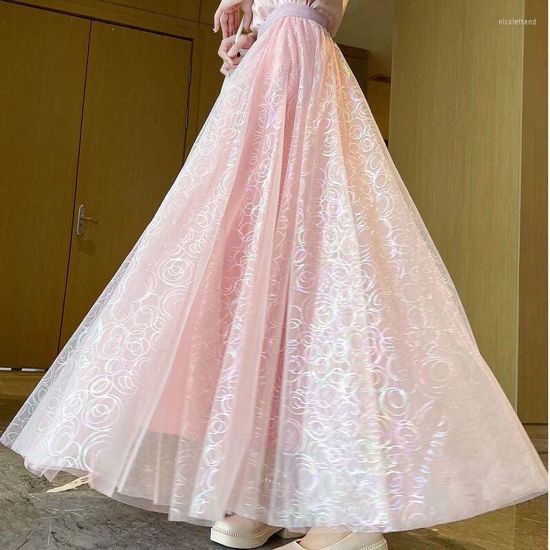 Skirts Dancing Print Long Skirt Princess Mesh Pleated High Waist Female Spring And Summer Thin Fairy A-line 40KG-75KG, Gray
Skirts Dancing Print Long Skirt Princess Mesh Pleated High Waist Female Spring And Summer Thin Fairy A-line 40KG-75KG, Gray