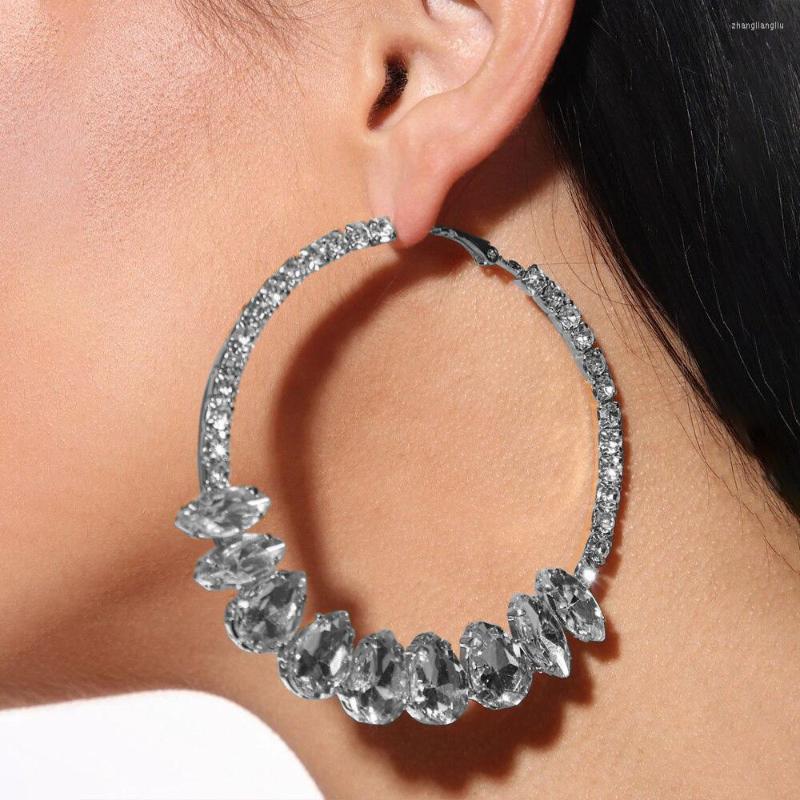 Hoop Earrings Fashion Circle Dangle For Women Rhinestone Oversized Round Big Crystal Luxury Wedding Jewelry Accessories
Hoop Earrings Fashion Circle Dangle For Women Rhinestone Oversized Round Big Crystal Luxury Wedding Jewelry Accessories
