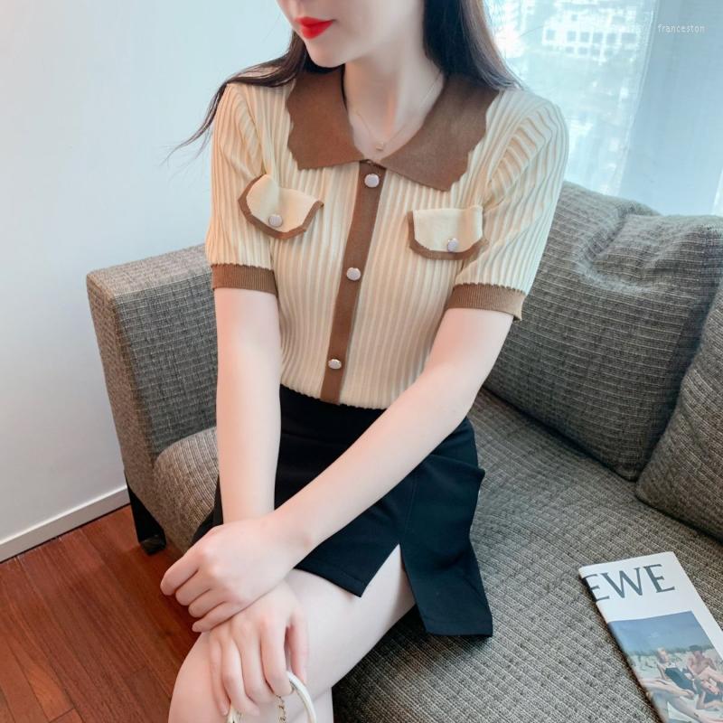 Women' Knits Button Harajuku Women Tee Korean Female Casual Fashion Office Lady Spliced Turn Down Collar T Shirt Clothing Streetwear Tops, Black
Women' Knits Button Harajuku Women Tee Korean Female Casual Fashion Office Lady Spliced Turn Down Collar T Shirt Clothing Streetwear Tops, Black