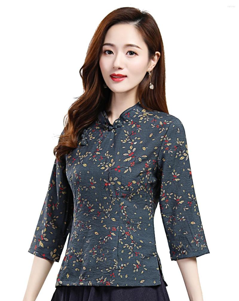 Ethnic Clothing Shanghai Story Linen 3/4 Sleeve Chinese Blouse Traditional Top Qipao Shirt For Women
Ethnic Clothing Shanghai Story Linen 3/4 Sleeve Chinese Blouse Traditional Top Qipao Shirt For Women