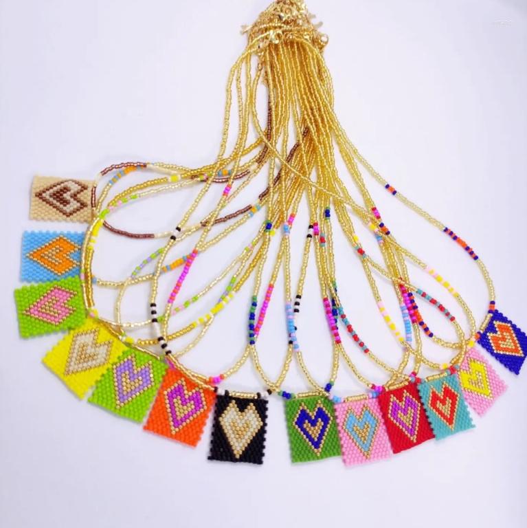 Pendant Necklaces Scapular Necklace Miyuki Heart Adjustable Lady Color Bead Jewelry
Pendant Necklaces Scapular Necklace Miyuki Heart Adjustable Lady Color Bead Jewelry