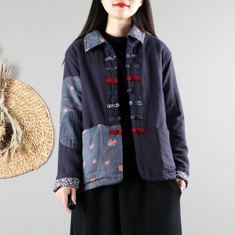 Ethnic Clothing Chinese Style Women 2023 Winter Cotton Jacket Patchwork Long Sleeve Tang Suit Ladies Tops Warm Coats 11886
Ethnic Clothing Chinese Style Women 2023 Winter Cotton Jacket Patchwork Long Sleeve Tang Suit Ladies Tops Warm Coats 11886