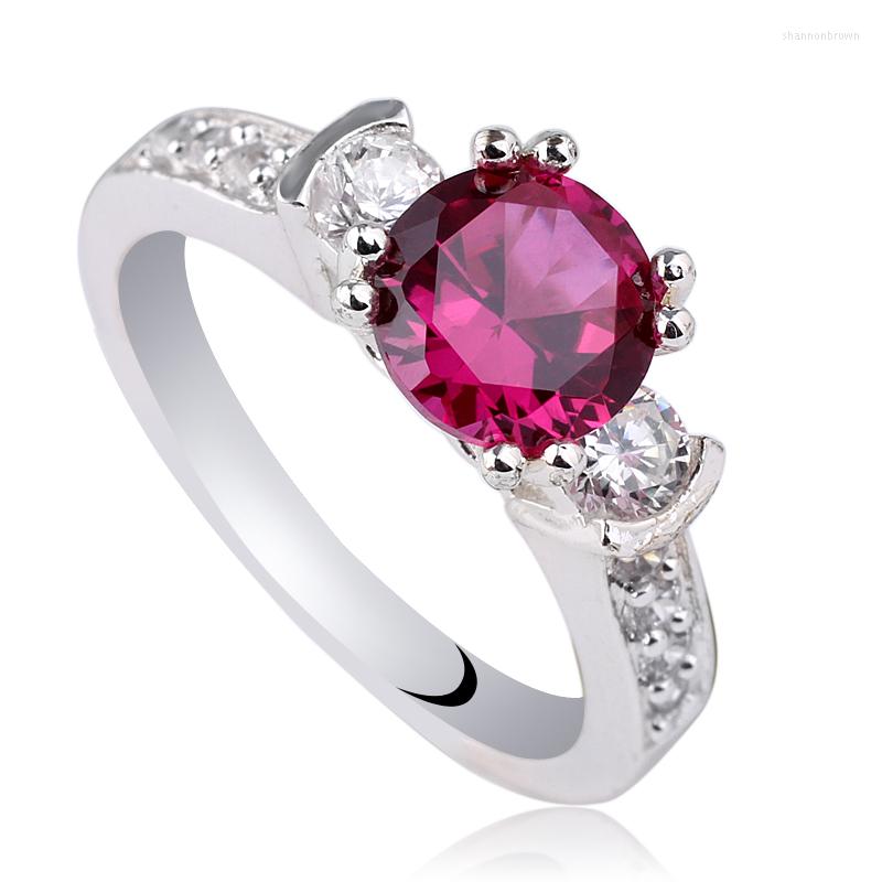 Cluster Rings Lady 925 Silver Wedding Ring 7.0mm Round Stone Crystal Jewelry Classic Finger Wear R132
Cluster Rings Lady 925 Silver Wedding Ring 7.0mm Round Stone Crystal Jewelry Classic Finger Wear R132