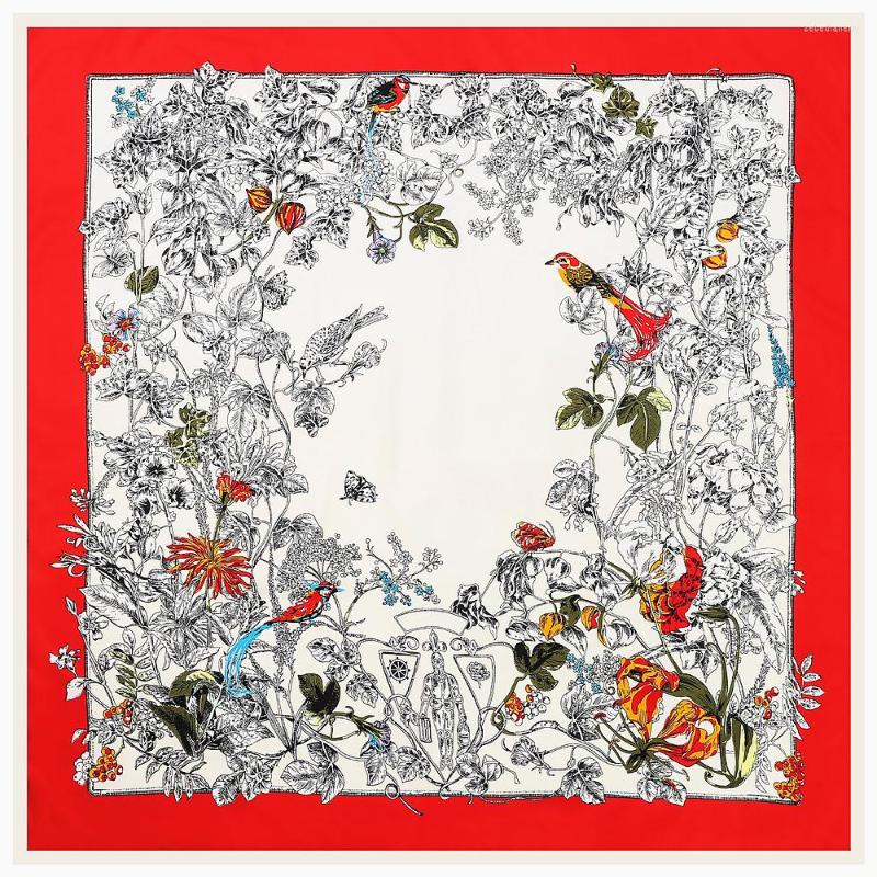 Scarves Silk Scarf Women Large Shawls Floral Birds Print Stoles Square Bandana 2023 Luxury Kerchief Female Foulards 130CM
Scarves Silk Scarf Women Large Shawls Floral Birds Print Stoles Square Bandana 2023 Luxury Kerchief Female Foulards 130CM