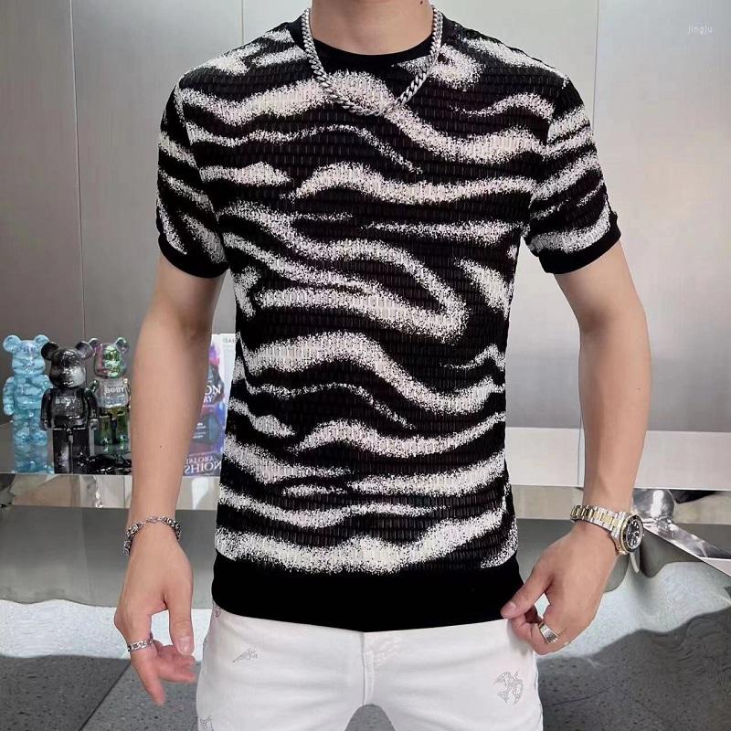 Men's T Shirts Fashion 2023 Summer Ice Silk Hollow Mesh Short Sleeve T-Shirt Hip Hop Streetwear Striped Top Tees Youth O-Neck Tshirt, Black blue
Men's T Shirts Fashion 2023 Summer Ice Silk Hollow Mesh Short Sleeve T-Shirt Hip Hop Streetwear Striped Top Tees Youth O-Neck Tshirt, Black blue