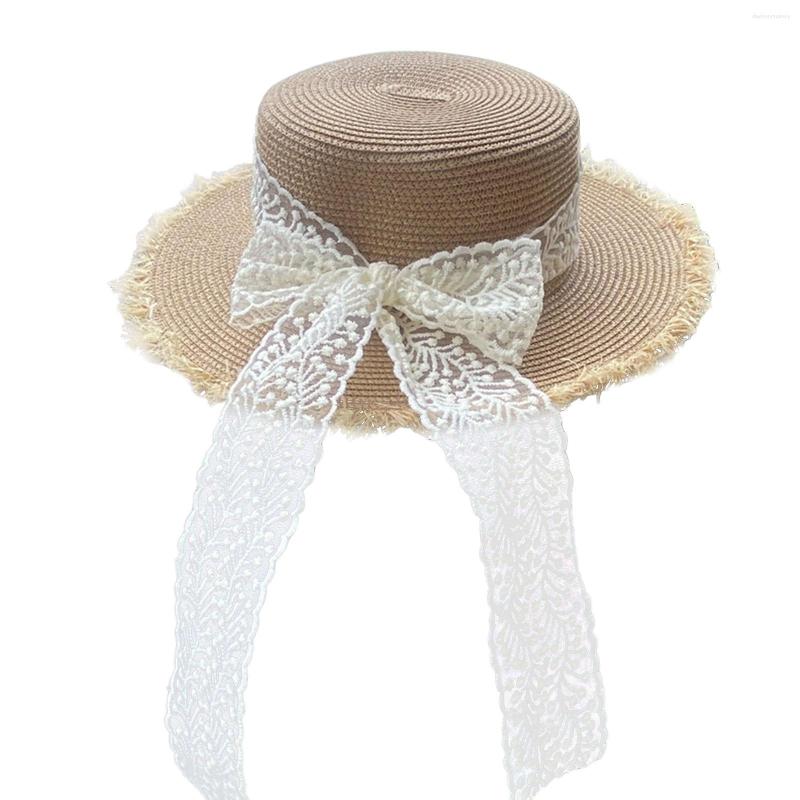 Wide Brim Hats Women's Lafite Edge Splicing Hat Summer Literary Bow Flat Top Sun Shade Straw, Khaki
Wide Brim Hats Women's Lafite Edge Splicing Hat Summer Literary Bow Flat Top Sun Shade Straw, Khaki