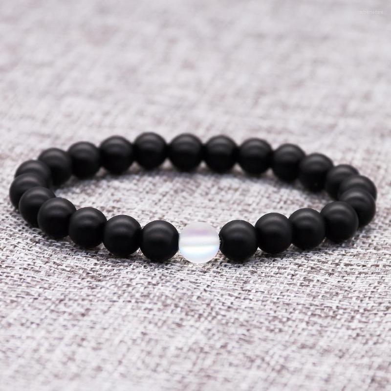 Strand 8MM Matte Black Onyx Natural Stone Bracelets For Women Men Lovers White With Gray Flash Elastic Beaded Yoga Bracelet
Strand 8MM Matte Black Onyx Natural Stone Bracelets For Women Men Lovers White With Gray Flash Elastic Beaded Yoga Bracelet
