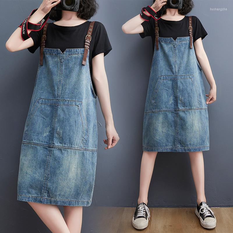 Casual Dresses Women Loose Large Size Suspender Dress 2023 Summer Sleeveless All-Match Denim Female Trend Vintage Sundress, Blue
Casual Dresses Women Loose Large Size Suspender Dress 2023 Summer Sleeveless All-Match Denim Female Trend Vintage Sundress, Blue