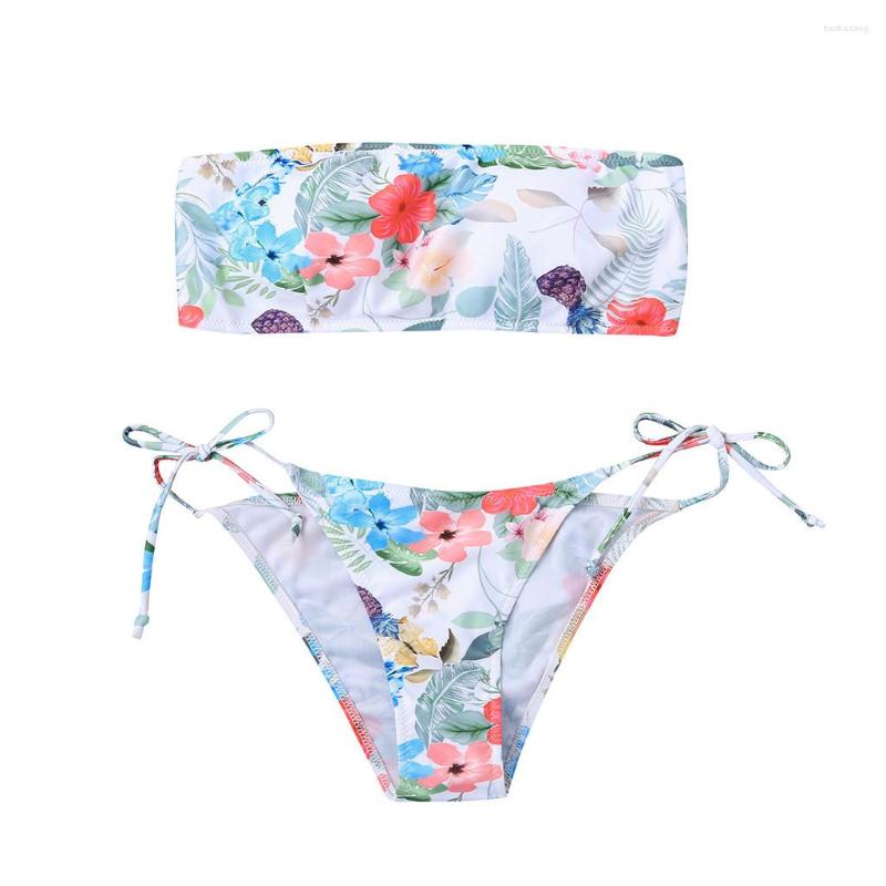 Women' Swimwear Women Floral Print Bikini Set Swimming Two Piece Swimsuits Beach Suit, White
Women' Swimwear Women Floral Print Bikini Set Swimming Two Piece Swimsuits Beach Suit, White