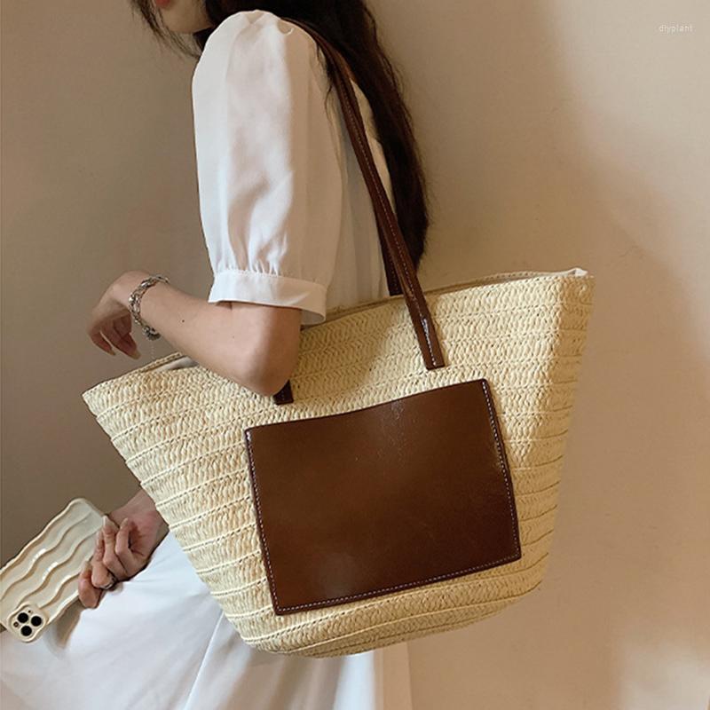 Evening Bags Bohemia Women Weave Straw Tote Bag 2023 Summer In Travel Beach Female Handmade Big Handbag Shoulder Side, Beige
Evening Bags Bohemia Women Weave Straw Tote Bag 2023 Summer In Travel Beach Female Handmade Big Handbag Shoulder Side, Beige