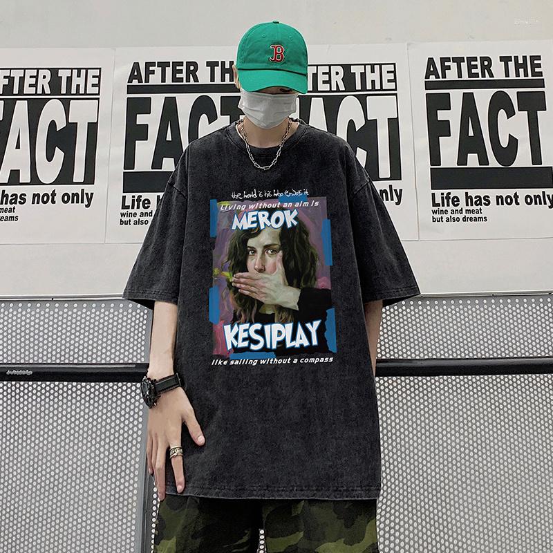 Men' T Shirts American High Street Trend Print Short Sleeve T-shirt Men' Handsome Versatile Oversized Tops Tshirt Male Summer Clothing, Black
Men' T Shirts American High Street Trend Print Short Sleeve T-shirt Men' Handsome Versatile Oversized Tops Tshirt Male Summer Clothing, Black