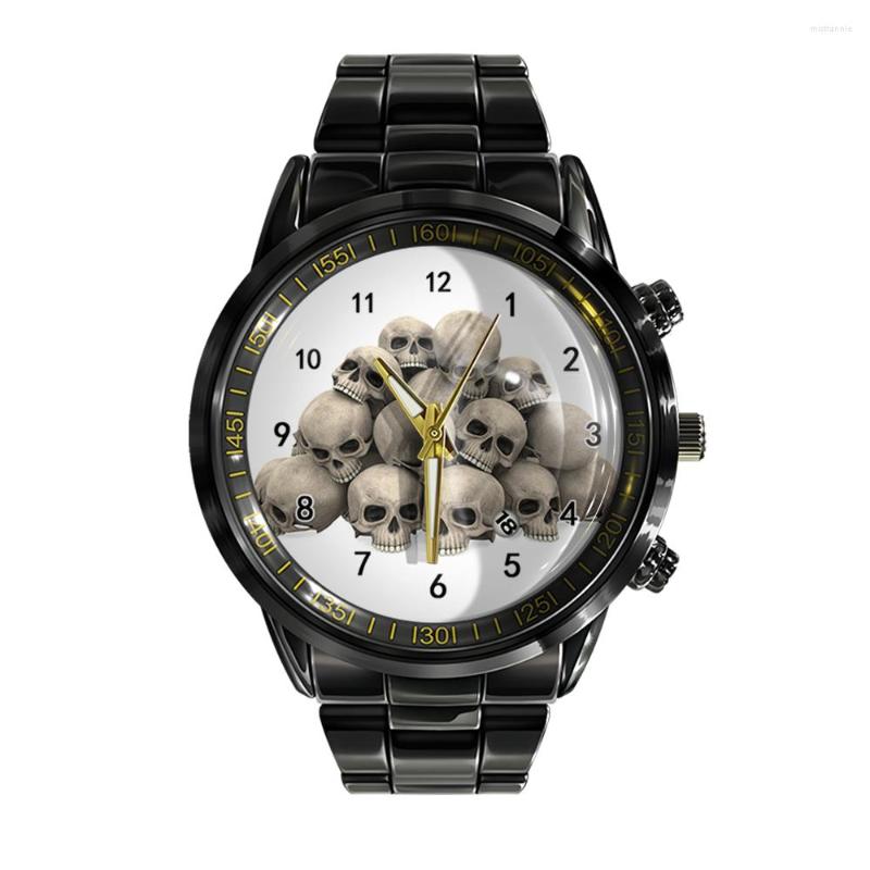 Wristwatches Fashion Watch Men's Alloy Horror Perpetual Calendar Watches Business Sports Skull Wrist
Wristwatches Fashion Watch Men's Alloy Horror Perpetual Calendar Watches Business Sports Skull Wrist