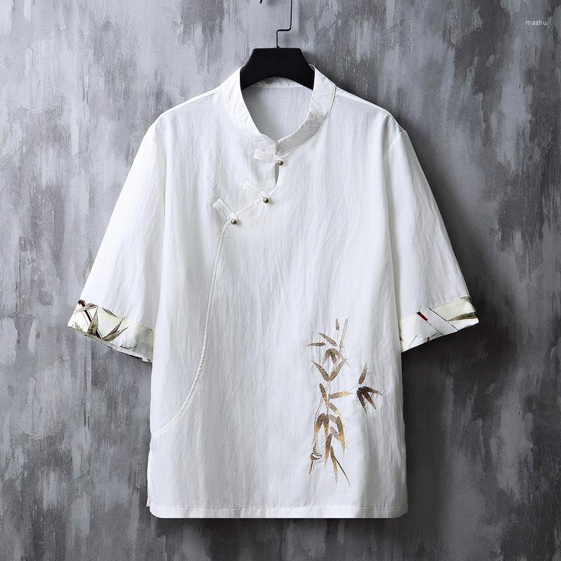 Men's T Shirts 2023 Summer Chinese Style Men's Embroidery Spliced Ancient T-shirt Half Sleeve Top Shirt For Men Tees Casual Clothing, Black
Men's T Shirts 2023 Summer Chinese Style Men's Embroidery Spliced Ancient T-shirt Half Sleeve Top Shirt For Men Tees Casual Clothing, Black