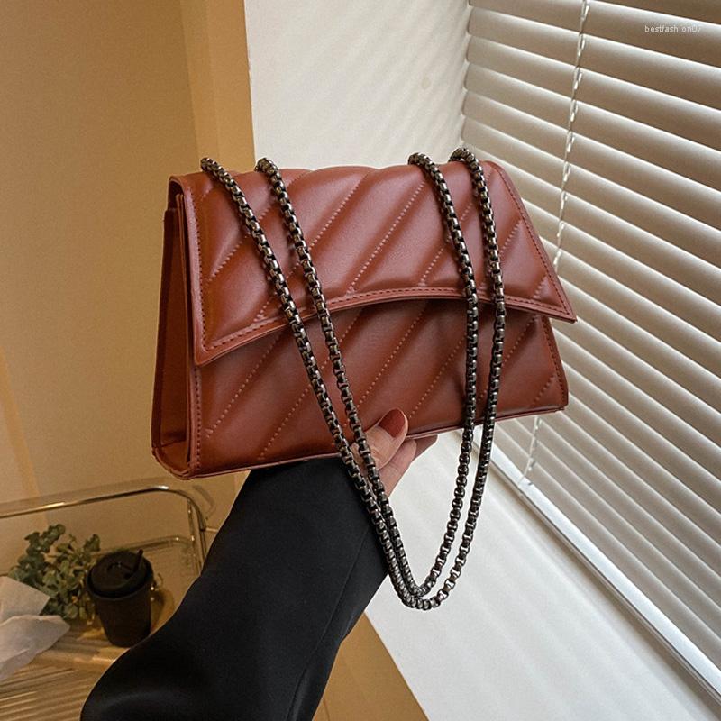 Evening Bags Vintage Chain Strap Shoulder Bag Striped Artificial Leather Crossbody For Women Fashion Designer Travel Lady Handbags, Black
Evening Bags Vintage Chain Strap Shoulder Bag Striped Artificial Leather Crossbody For Women Fashion Designer Travel Lady Handbags, Black